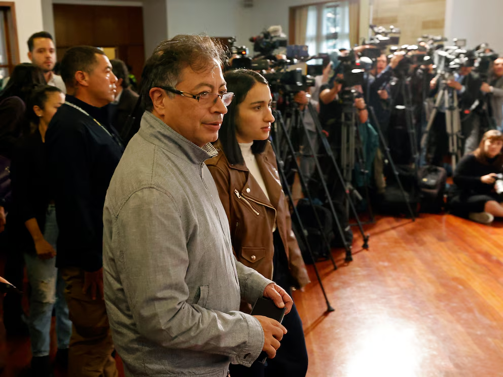 El presidente de Colombia, Gustavo Petro y la Canciller Laura Sarabia Foto: Mauricio Dueñas Castañeda/EFE
