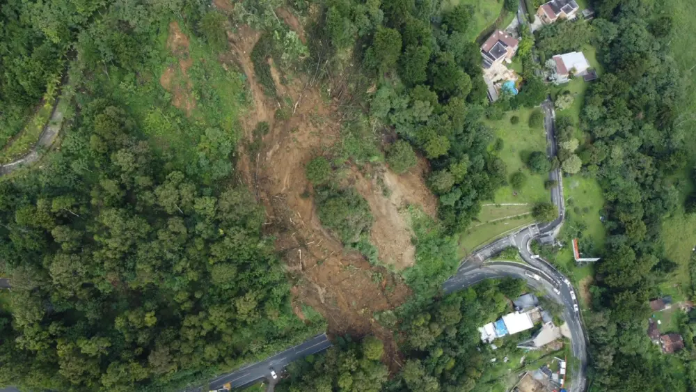 Zona de deslizamiento Foto: Alcaldía de Medellín