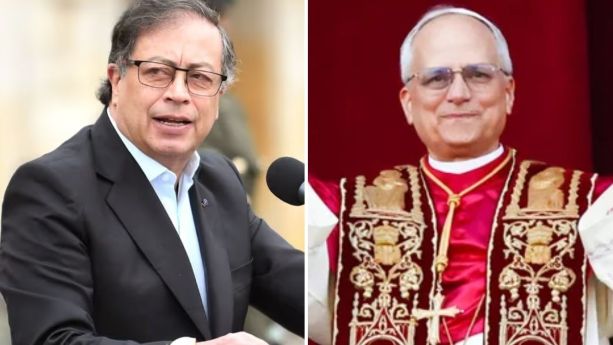 Gustavo Petro y el Papa León XIV Foto: AFP