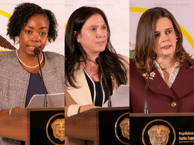 Lisneider Hinestroza Cuesta, Lina Marcela Escobar y Myriam Carolina Martínez. Foto: Corte Suprema