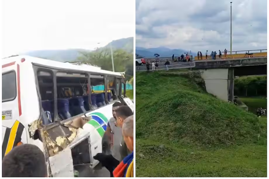 Accidente en el puente helicoidal de la vía Alto de La Línea – Calarcá Foto: el espectador
