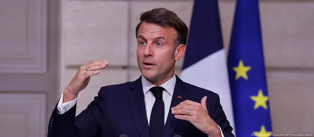 Emmanuel Macron Foto: Christophe Petit Tesson/Pool/AP Photo/picture alliance