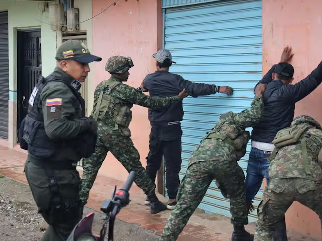 Rescate de 57 militares que fueron secuestrados en Argelia, Cauca. Foto: EFE/Ejército de Colombia