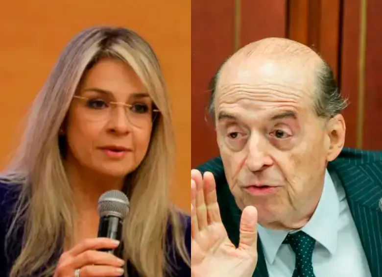 Vicky Dávila, precandidata presidencial, y Álvaro Leyva, excanciller. Foto: colprensa.