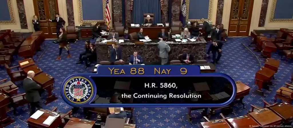 Senado de Estados Unidos (archivo). Foto: Senate Television via AP