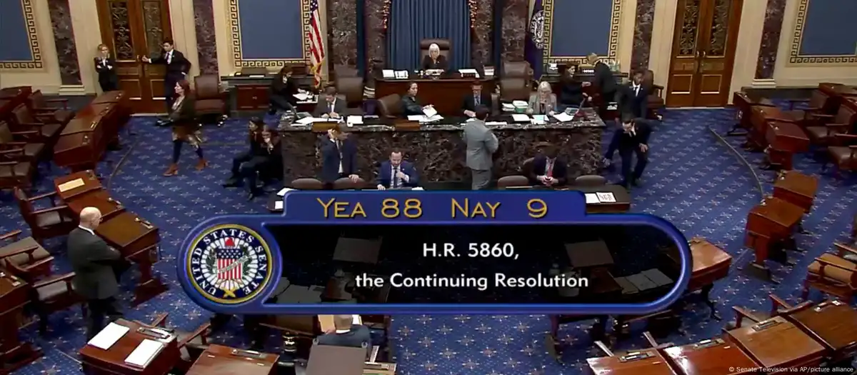 Senado de Estados Unidos (archivo). Foto: Senate Television via AP