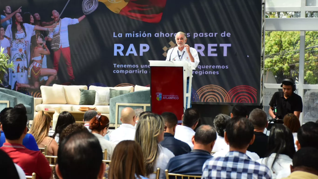 Gobernador del Atlántico, Eduardo Verano de la Rosa, en el marco del XI Foro del Caribe Créditos: agenciapi