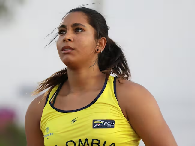 Colombiana Valentina Barrios ganó oro en el lanzamiento de jabalina femenino Panamericanos Junior. Foto: Comité Olímpico Colombiano.