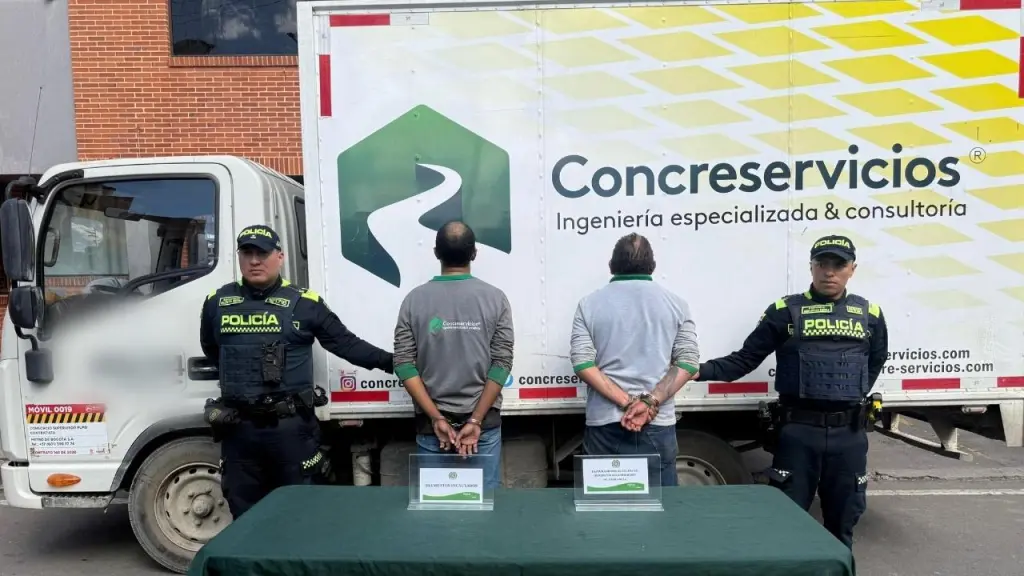 Ladrones capturados por Metro de Bogotá Foto: Fiscalía