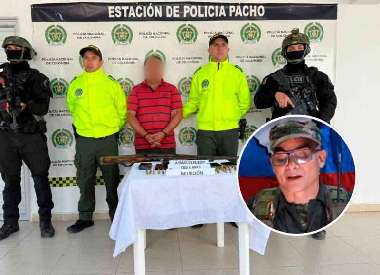 Luis Hernando Vera Fernández, alias Mono Luis, fue capturado en el Peñón, Cundinamarca. FOTOS: Cortesía Policía y Colprensa