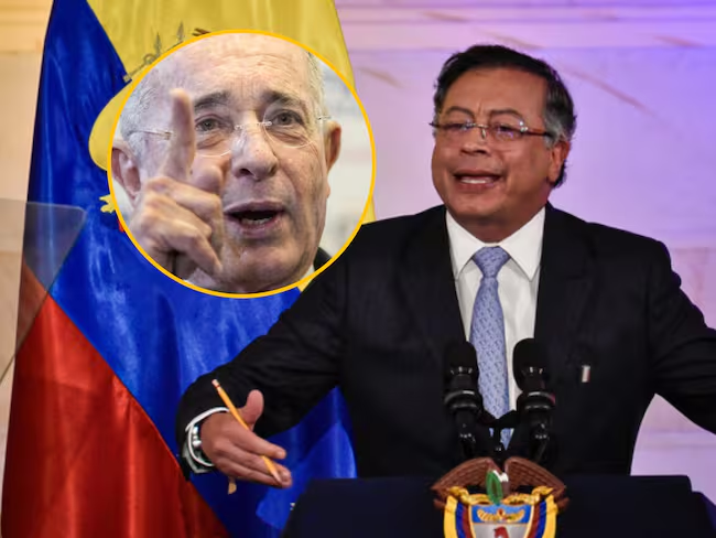 Álvaro Uribe y Gustavo Petro. Fotos: (Colprensa-Sergio Acero) / (Colprensa - Cristian Bayona)