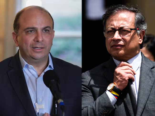 El presidente Gustavo Petro y el defensor del Pueblo, Carlos Camargo. Foto: Getty Images y Cortesía.