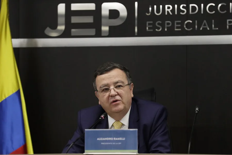 El presidente de la Jurisdicción Especial para la Paz (JEP), magistrado Alejandro Ramelli, en una fotografía de archivo. EFE/ Carlos Ortega