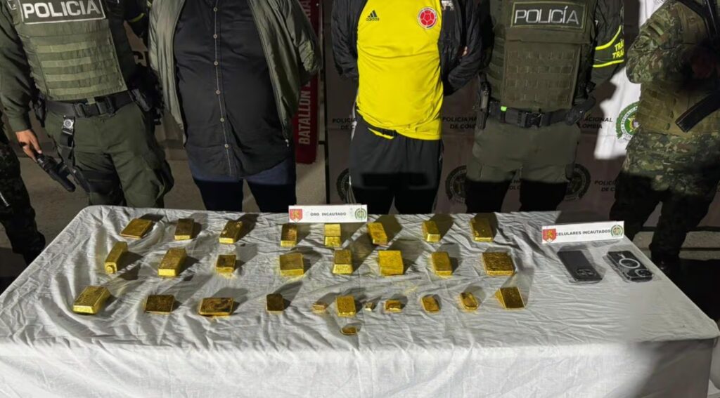 Autoridades incautan 41 kilos de oro en Putumayo: dos capturados por lavado de activos