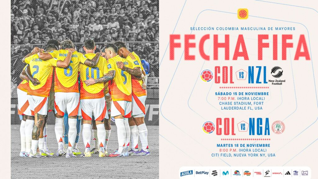 Amistosos selección Colombia octubre 2025 Foto: fcf