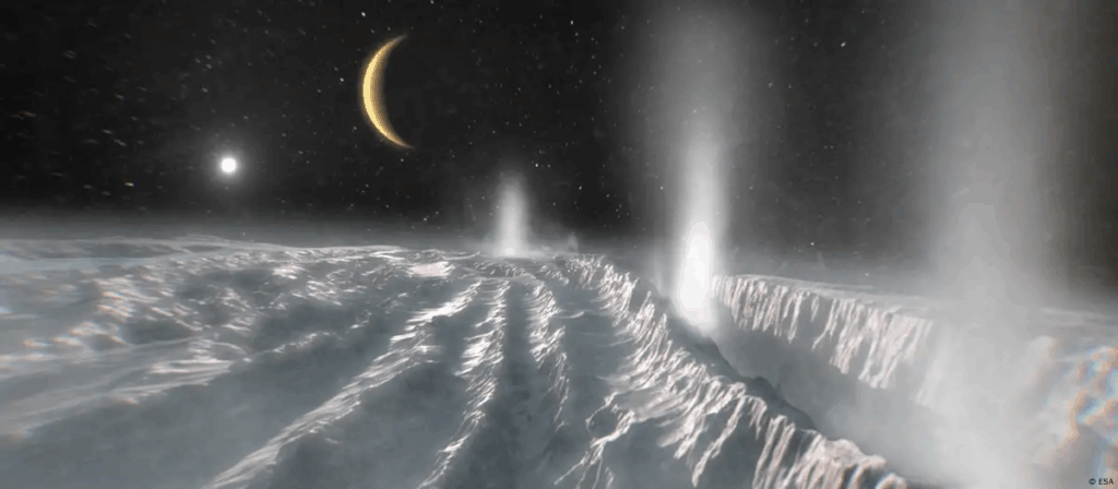La Agencia Espacial Europea piensa en lanzar una nueva misión para estudiar la superficie helada de Encélado y confirmar su habitabilidad. Foto: ESA