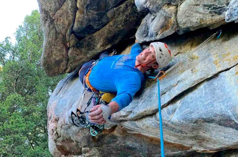 Balin Miller, de 23 años, el escalador que murió esta semana en Estados Unidos. FOTO TOMADA X @rapid_reveal