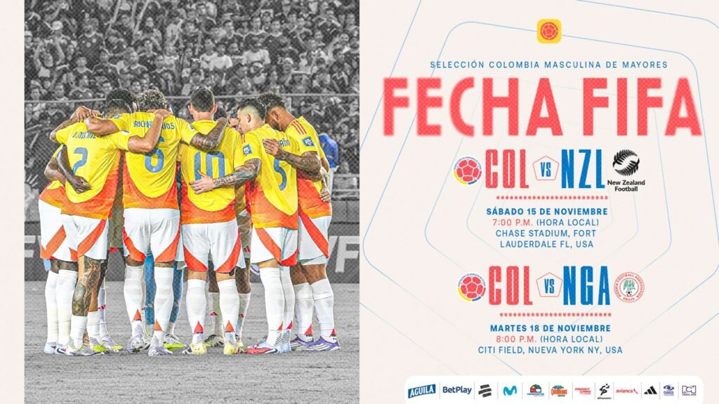 Amistosos selección Colombia octubre 2025 Foto: fcf