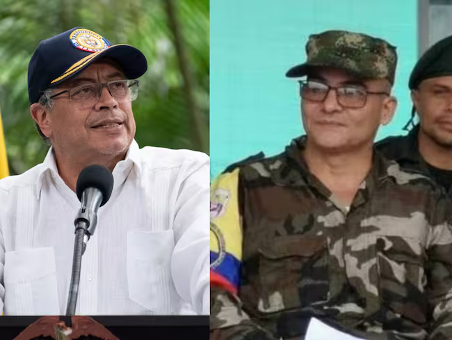 Gustavo Petro e 'Iván Mordisco' | Foto: GettyImages