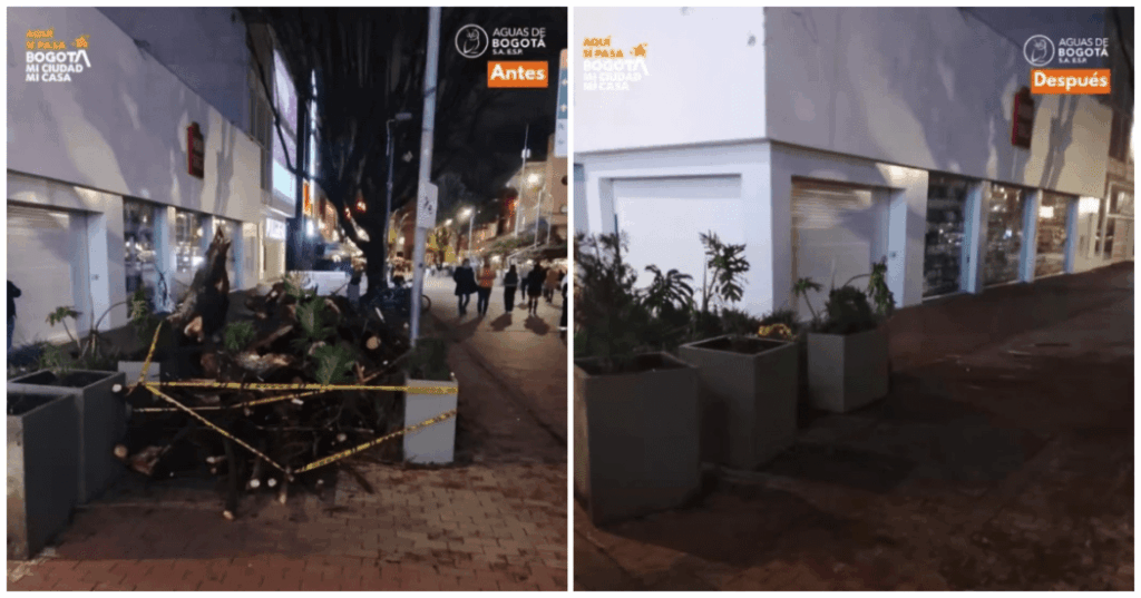 Las entidades responsables hicieron un llamado a los ciudadanos para evitar arrojar basuras y residuos en las calles Foto: Aguas de Bogotá.