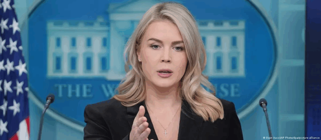 La portavoz de la Casa Blanca, Karoline Leavitt. Foto: Evan Vucci/AP Photo/dpa/picture alliance