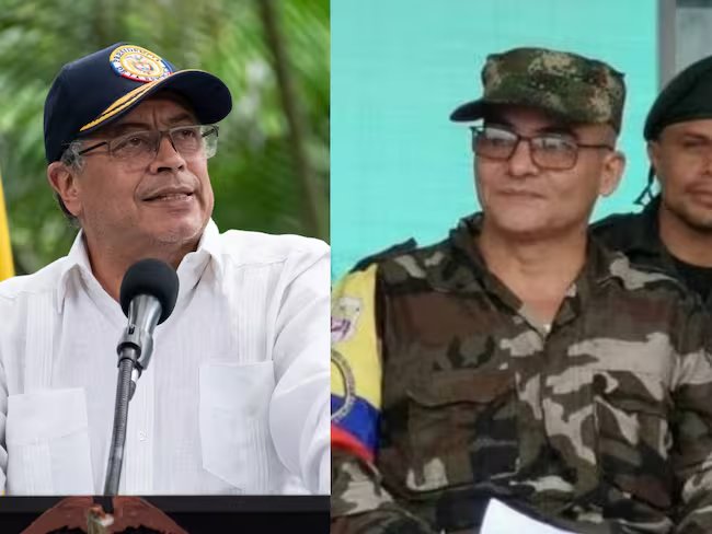 Gustavo Petro e 'Iván Mordisco' | Foto: GettyImages