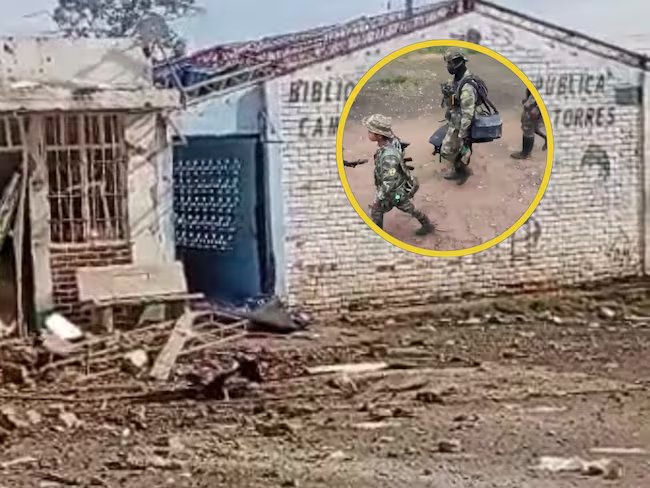 La acción violenta fue atribuida por el Ejército nacional a la estructura Jaime Marítinez de las disidencias de las Farc. Foto: Ejército Nacional vía wradio