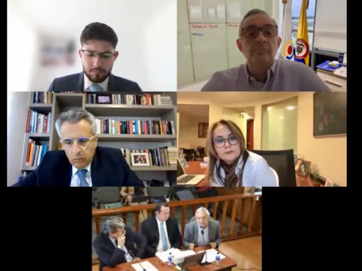 Audiencia en contra de exministros de Hacienda, Ricardo Bonilla, y del Interior Luis Fernando Velasco Foto: caracol radio