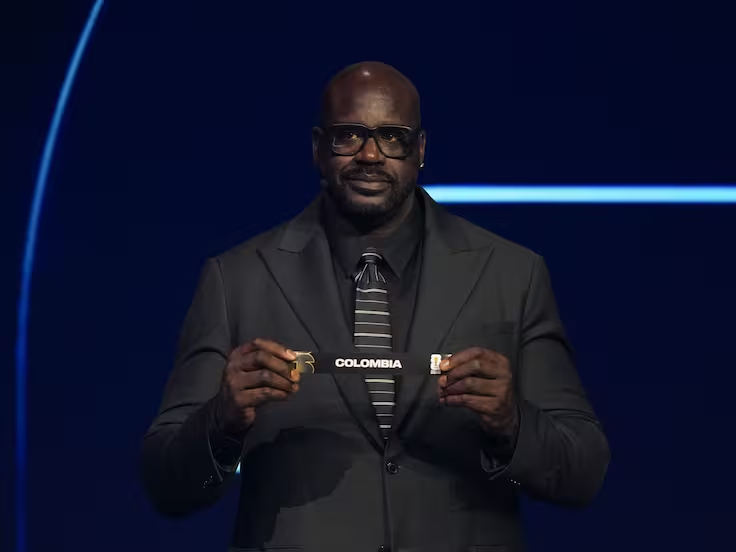 Shaquille O’Neal elige a Colombia durante el sorteo del Mundial. Foto: (Photo by Brad Smith/ISI Photos/ISI Photos via Getty Images) / Brad Smith/ISI Photos vía caracol radio