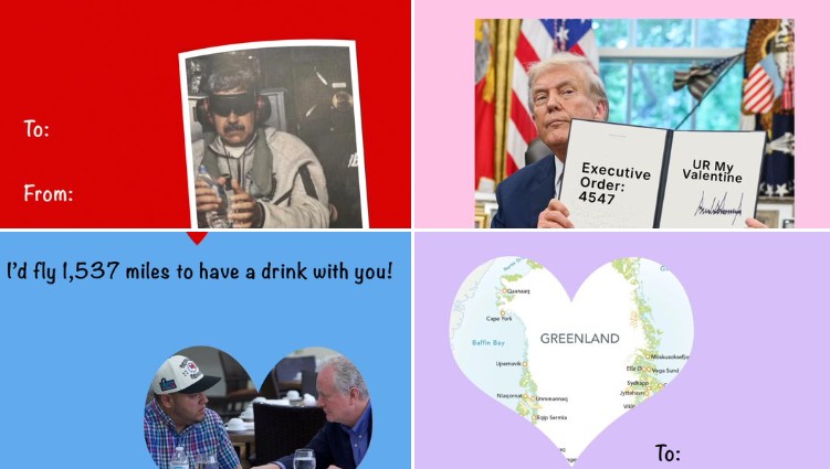 Casa Blanca emite tarjetas de San Valentín con mensajes alegóricos a sus principales hazañas políticas