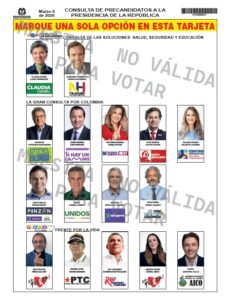 Registraduría definió orden de consultas y precandidatos presidenciales en el tarjetón electoral para el 8 de marzo