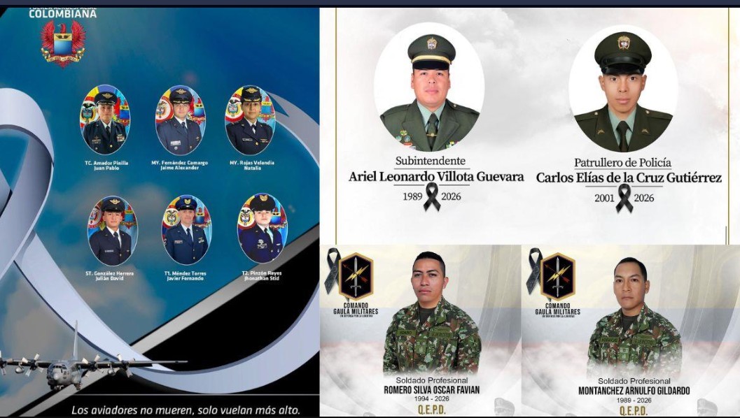 Tragedia aérea en Putumayo: lista de víctimas del accidente del Hércules