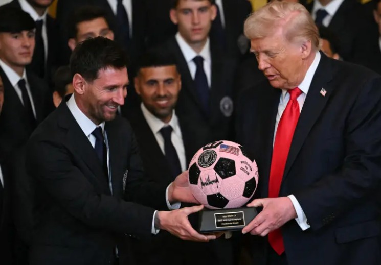 Así fue el encuentro de Messi con el presidente Trump en la Casa Blanca: Hasta hablaron de Cristiano