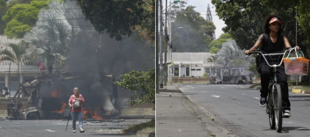 Explosión de buseta bomba en Cali: una mujer herida y una recompensa de 200 millones de pesos