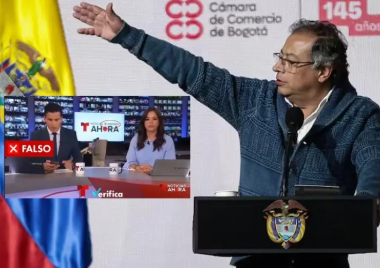 Petro difunde un deepfake con IA para acusar a Noboa: Telemundo desmiente la manipulación