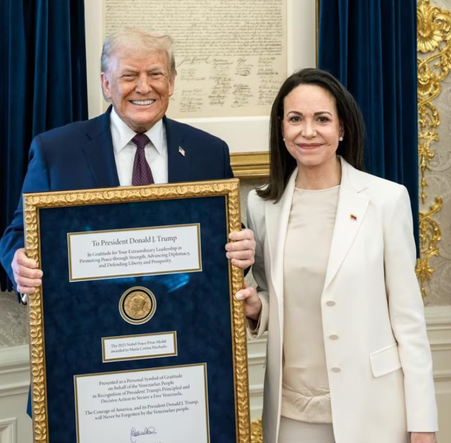 Trump se pronuncia sobre columna escrita por María Corina Machado en The New York Times